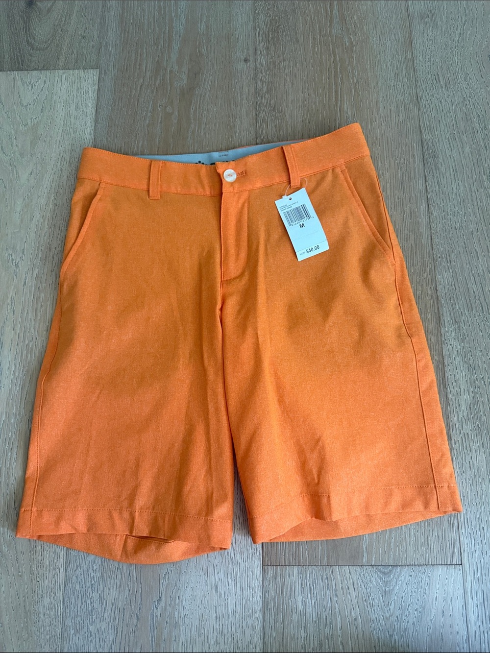 Boys Puma Orange Golf Shorts